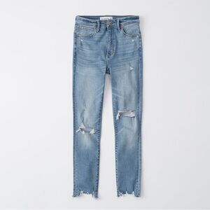 Abercrombie & Fitch | High Rise Super Skinny Ankle Jeans | Light Wash